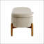 Banc de rangement avec siège rembourré en velours côtelé taupe