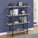 Latitude Run® Grey Driftwood and Black 4-Shelf Bookcase | Wayfair