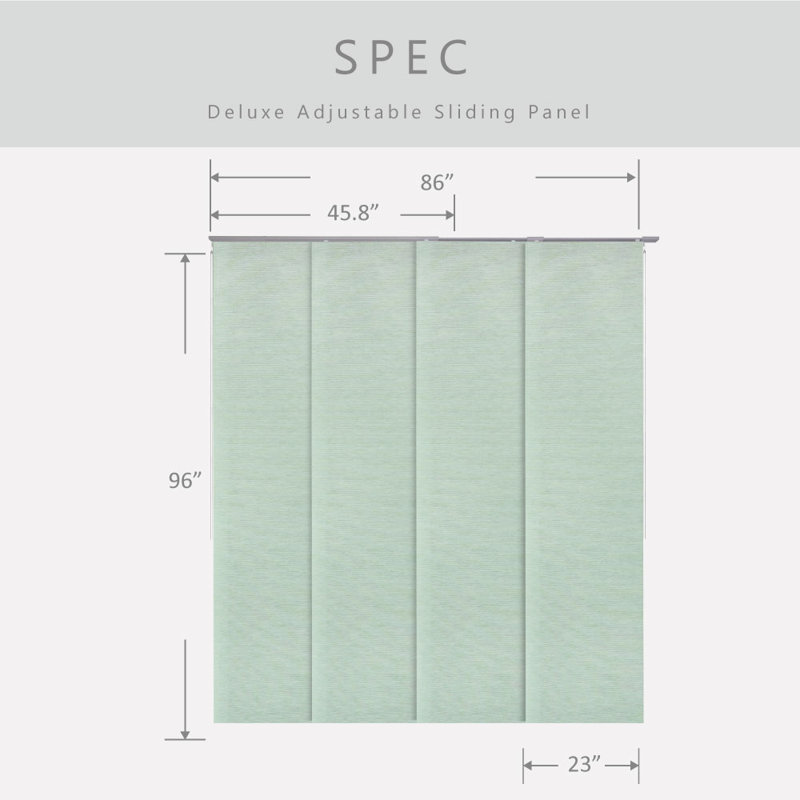 Store vertical semi-diaphane Sharmaine Elements, Jade