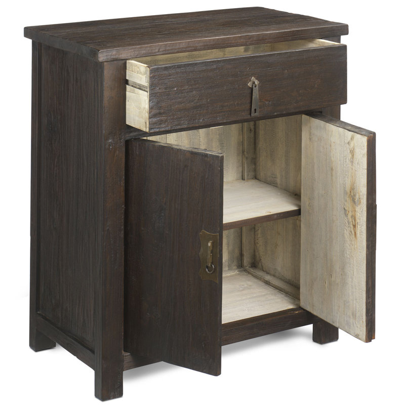 Ridgeville Solid Wood 2 - Door Rectangle Accent Cabinet