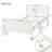 Twin Bed With Solid Wood Platform And Headboard/ In White - Build Headboard,