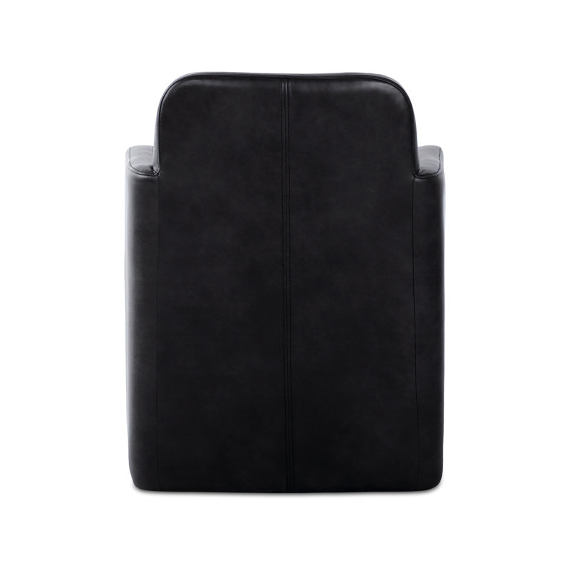 Fauteuil roulant Kylahni en cuir noir, Cuir noir