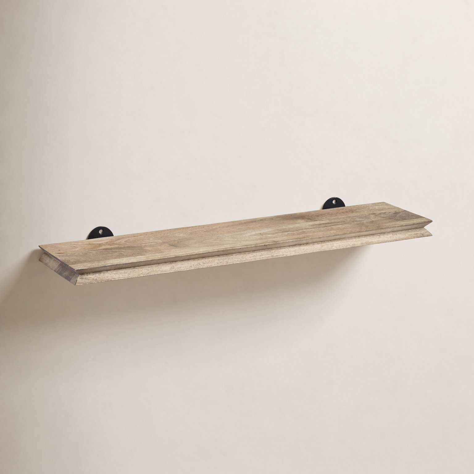 Irie Handcrafted Solid Mango Wood Floating Shelf, 1'' H x 36'' W x 6'' D, Warm Sand