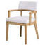 De 2 chaises d'appoint en gorges et en chêne, siège rembourré, structure en bois, pour une assise confortable, une posture de maintien droite, chaises de salle à manger modernes 2 en A, sièges, structure naturelle,