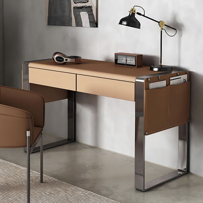 Bureau rectangulaire moderne et simple avec tiroirs, H 29,53 po x l 47,24 po x P 23,62 po