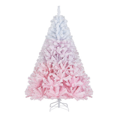 Arbre de Noël artificiel 6 pi avec base en métal pliante et extrémités de branches