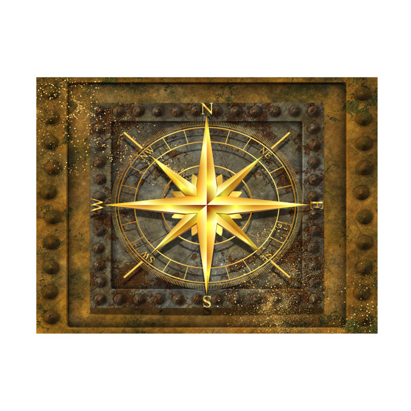 Neculita Steampunk Compass par Tina Mitchell, H 19 po x l 19 po x P 2 po