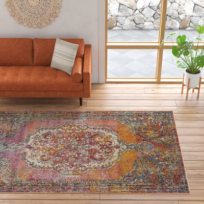 Gulshan Orange/Light Blue Rug