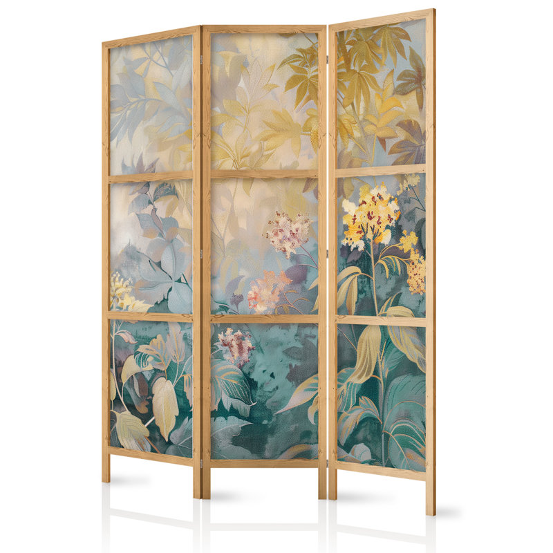 171cm H Solid Wood Folding Room Divider, 3, 171cm H x 135cm W x 1.2cm D