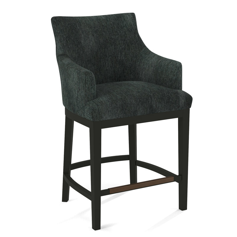 Upholstered Counter Stool, Black, 61597-78