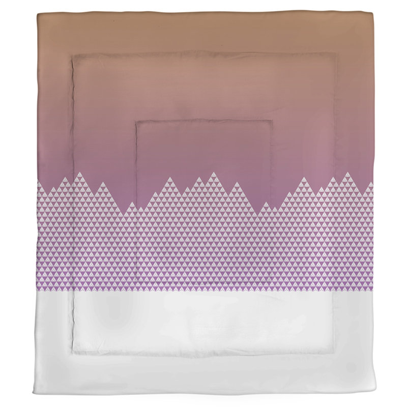 Édredon simple réversible Katelyn Elizabeth Mountain, Édredon grand, Orange / mauve