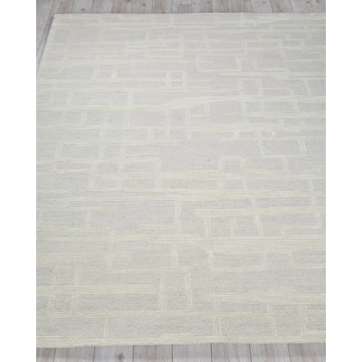 Park City Handmade New Zealand Wool Silver/Ivory Area Rug
