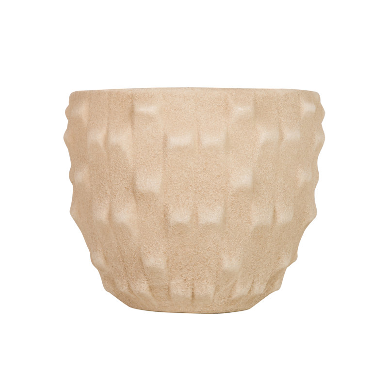 Ceramic Pot Planter, Brown, 23cm H x 26cm W x 26cm D