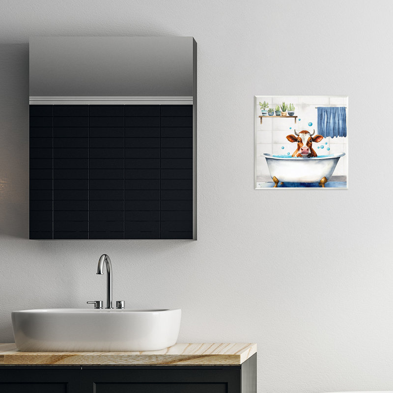Plaque murale pour baignoire Suds Cow, design par Kim Allen