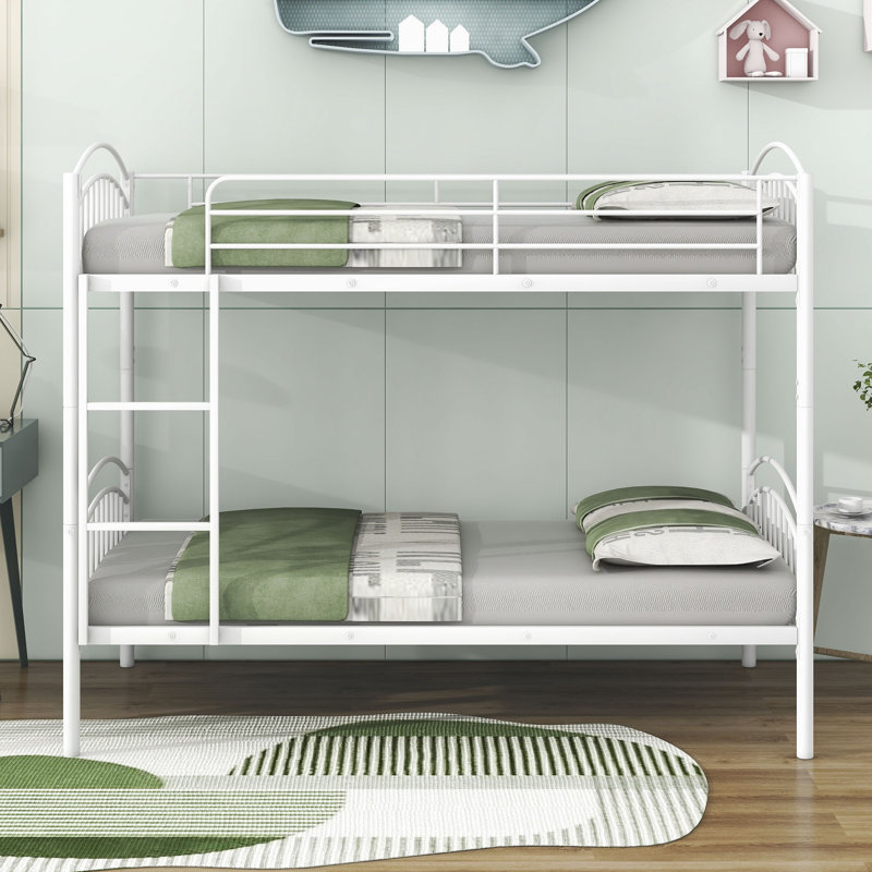 Gregario Kids Twin Over Twin Bunk Bed, White