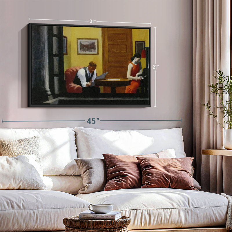 «Room In New York», reproduction sur toile, H 21 po x l 31 po