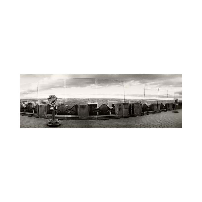 Coin-operated Binoculars On The Top Of A Building - Wrapped Canvas Panoramic Print, 30.48 cm H x 91.44 cm W x 1.91 cm D