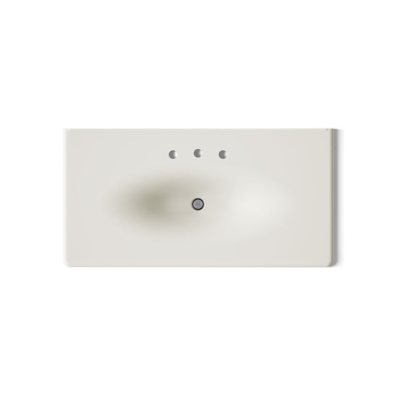 Iron Impressions 44" Single Bathroom Vanity Top, Biscuit, 8" Centers