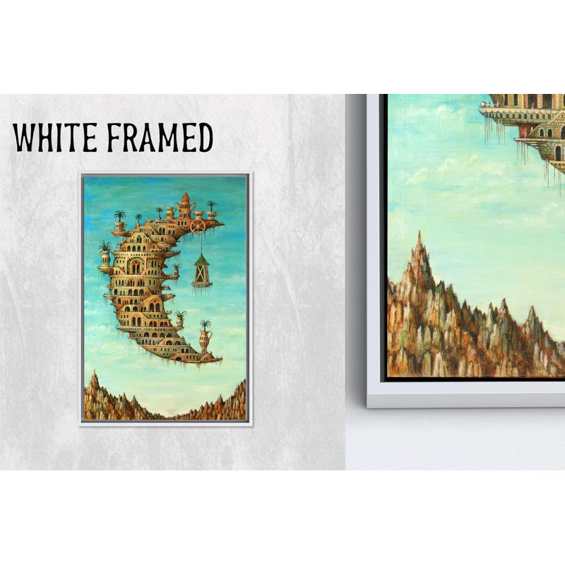 Impression abstraite sur toile: «Living on the Moon», œuvre d'art imprimée à plat, 1P