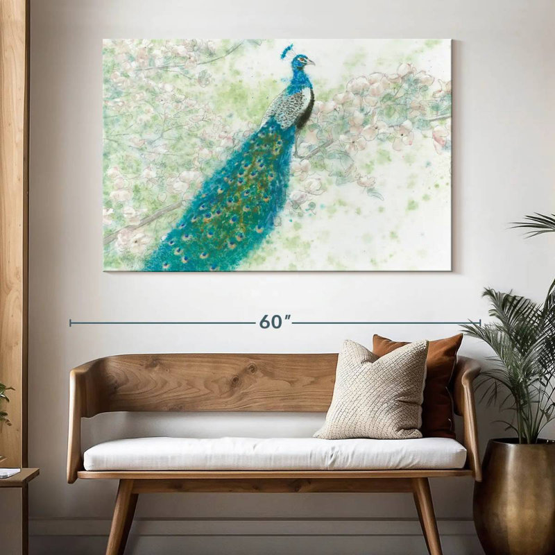Brampt Spring Peacock I, 34" H x 51" W