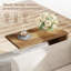 Table de bout brun rustique en forme de C 23,62 po pour canapé, table d'appoint pour petit espace, salon, table