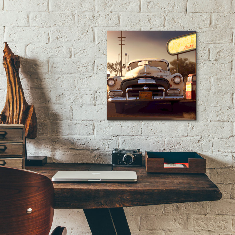 «Route 66 4» par Ray Heere, H 12 po x l 12 po x P 0,13 po