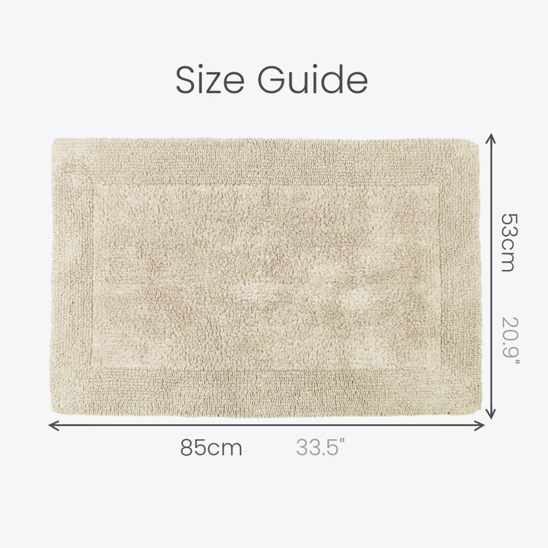 Ruthann Cotton Reversible Bath Mat, Stone