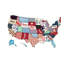 Tapis festonné en patchwork USA, 60 pi x 120 po