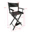 Fauteuil de réalisateur Casual Home, structure noire / toile noire, convient aux adultes, style pliable, 2 pièces / ensemble Populus