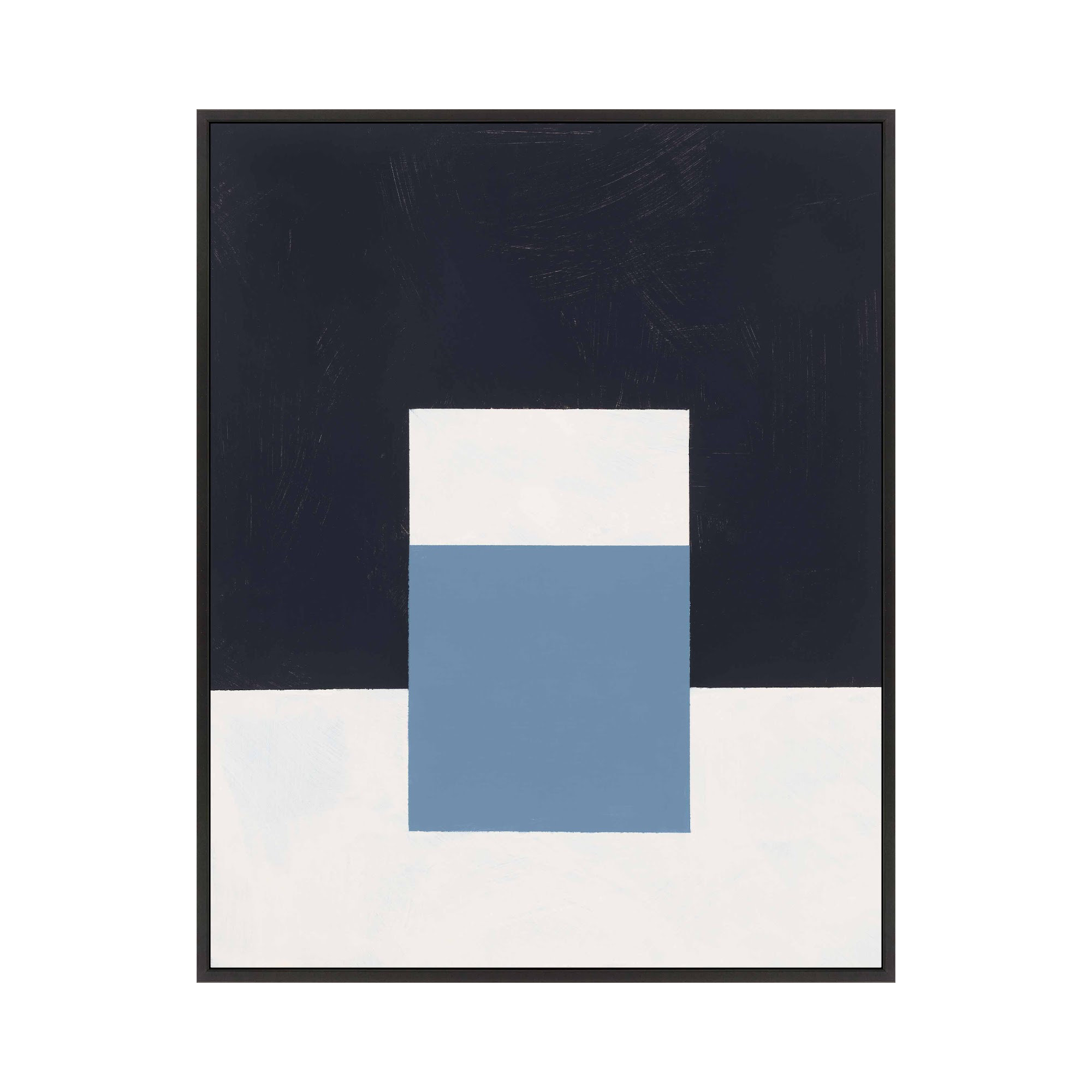 Square Sky by Robert Kamnatnik, Black Framed Canvas, 25" H x 20" W x 1.38" D