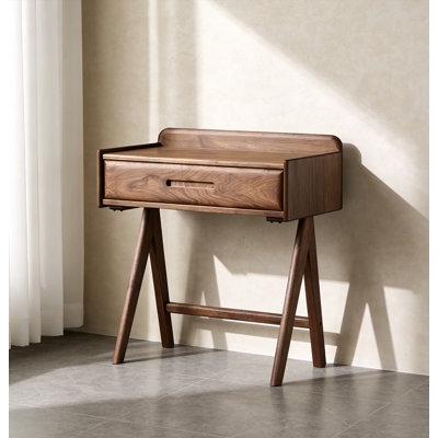 Bureau de maquillage avec coiffeuse en noyer noir moderne et minimaliste