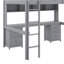 Lit mezzanine avec bureau, armoires, tiroirs et plateau de chevet, station de charge-46544692