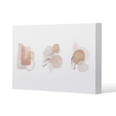 watercolour Illustration and elements Slim Style Canvas Print, 15mm Slim Real wood.