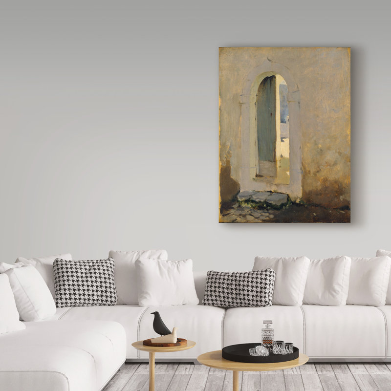 «Open Doorway Morocco» par John Singer Sargent - impression sur toile tendue, H 24 po x l 18 po x P 2 po