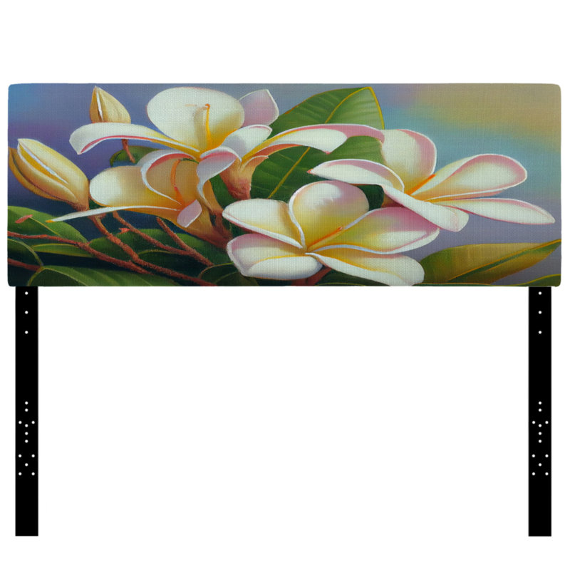 Nabl - Tête de lit tapissier à motif floral, Très grand