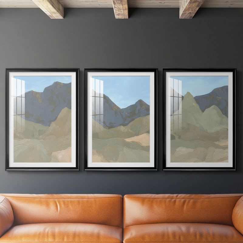 Saddle Mountain I - Impression personnalisée de qualité supérieure avec passe-partout - 3 pièces, H 15 po x l 19 po