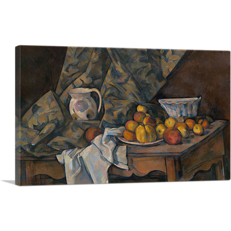 Nature morte aux pommes et aux pêche - Impression, H 12 po x l 18 po x P 0,75 po