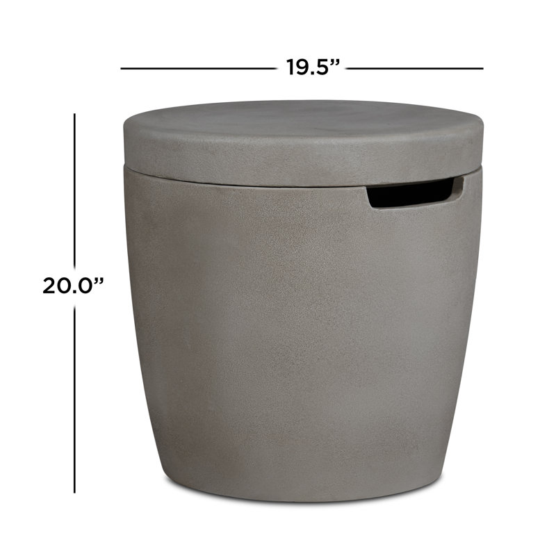 70 lb. Eldora 19 in. x 19 in. Round Concrete Propane Tank Cover Fire Pit Accessory, Shade