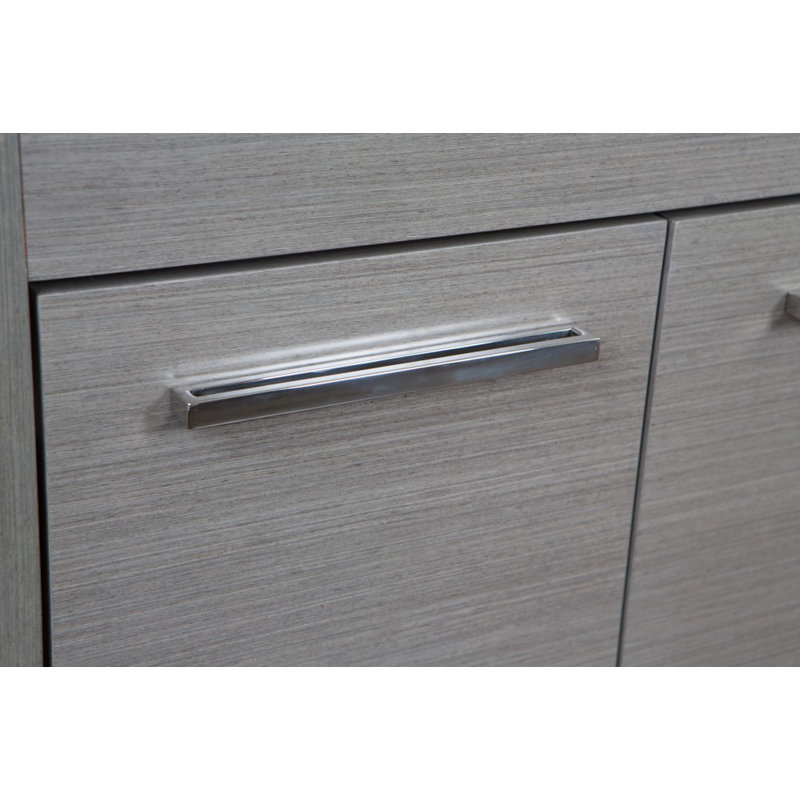 Ensemble de meuble-lavabo simple 55 po, Gris / Blanc