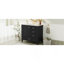 Meuble-lavabo moderne de 36 po avec cadre en pin massif, 1 porte à fermeture douce et 3 tiroirs, armoire de rangement moderne-718368014