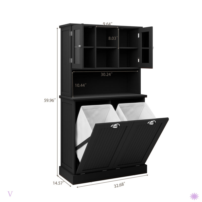Armoire de salle de bain inclinable à deux compartiments