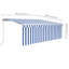 Dakota Fields Polyester Yellow/White Cover Retractable Patio Awning-2060185983-2132477516