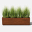 Jardinière en forme de boîte longue en acier Corten-34313782