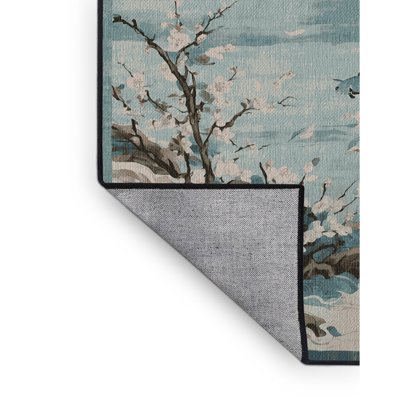 Machine Washable Gray Area Rug, Rectangle 8' x 10'