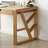 Simple Log Style Rectangular Oak Computer Desk-1186491763