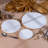 Medium White Marble Round Platter-107136062
