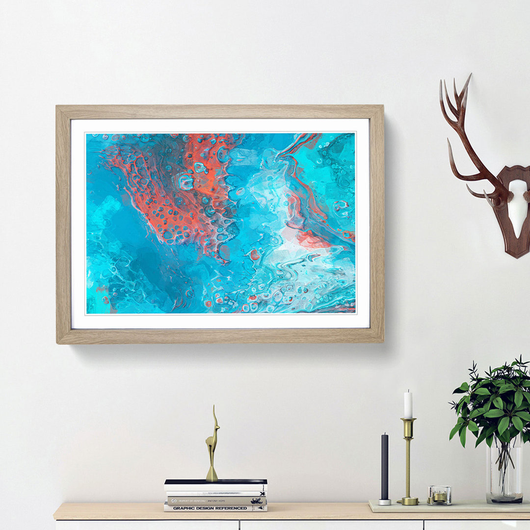Fire of Subtlety in Abstract - Picture Frame Painting Print