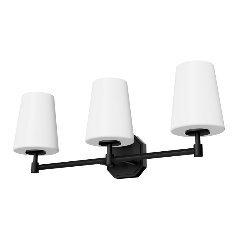 Nolita Dimmable Vanity Light, 3, Matte Black