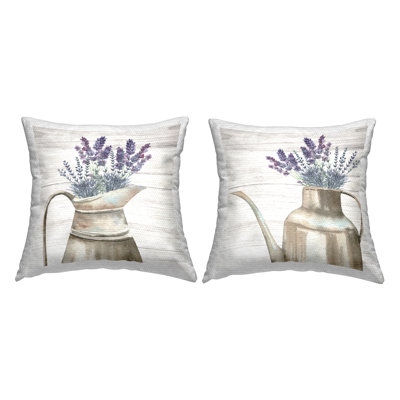 Ensemble de 2 coussins d'extérieur Farmhouse Lavender