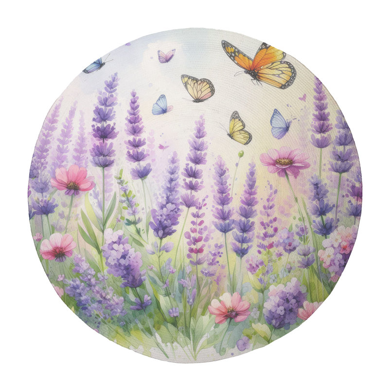 Tapis tressé Petal Wings, Rond 5 pi